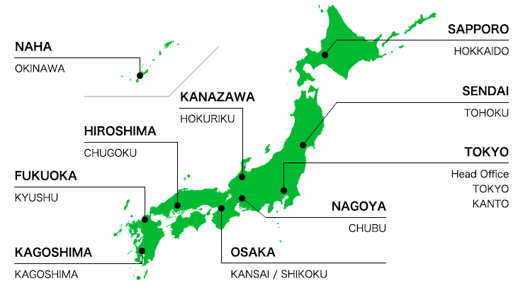 全国事業所（日本地図）