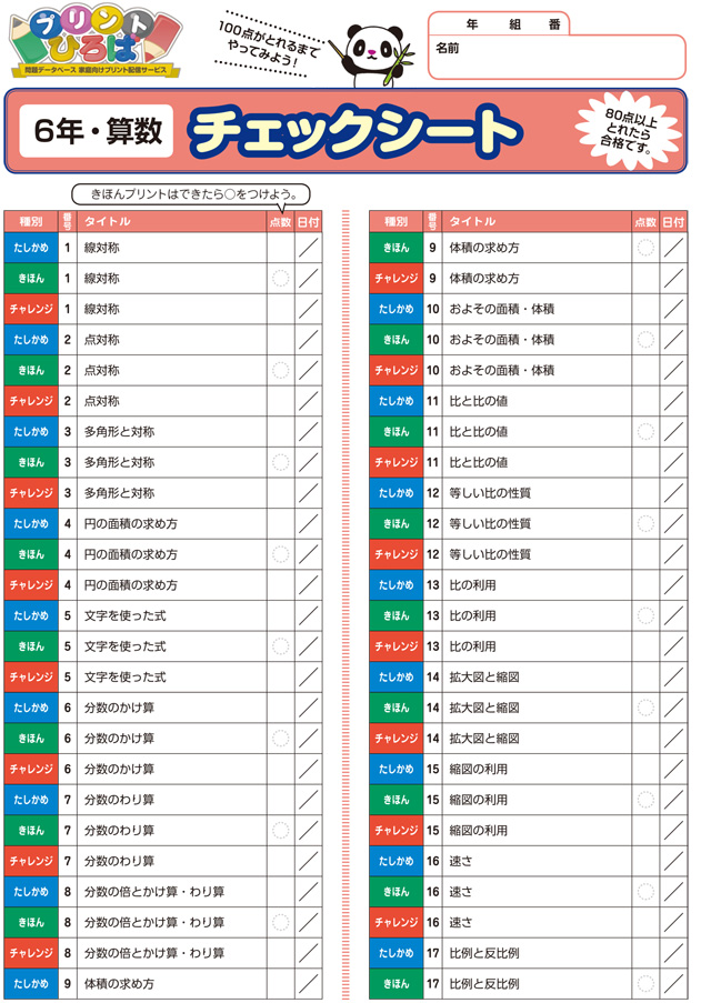 チェックシート
