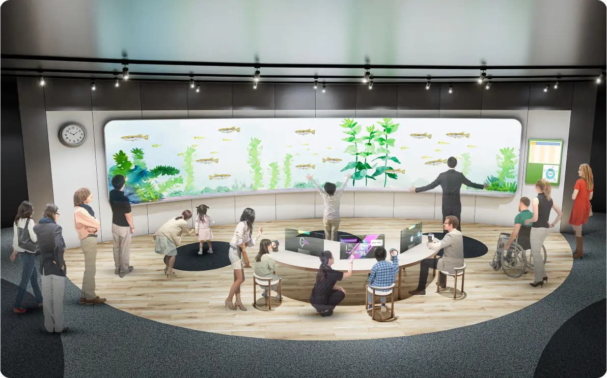 東京書籍の展示ブース「ミライの学び場」